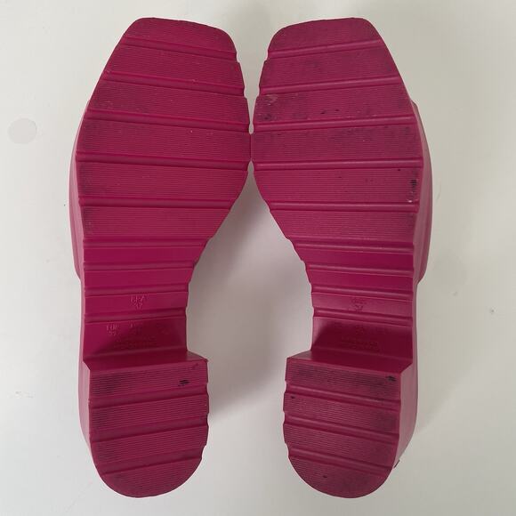 SCHUTZ Women's Mizzy Slip On Chunky Block Heel Sandals Mules Pink 9 Y2K Barbie - Picture 6 of 14